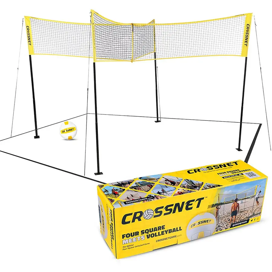 Sandvolleyball-sett Crossnet Four Square Kryssnett | Stolper | Banemarkering 
