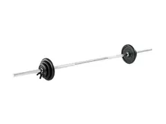 Vektsett St&#248;pejern 75 kg Vektstang 180 cm, vektskiver og l&#229;ser