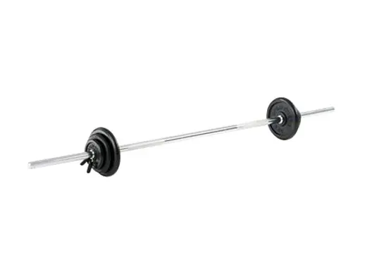Vektsett Støpejern 75 kg Vektstang 180 cm, vektskiver og låser 