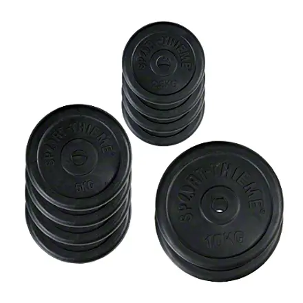 Vektpakke Gummiert 50 kg | 30mm 4x 2,5 kg | 4x 5 kg | 2 x10 kg 