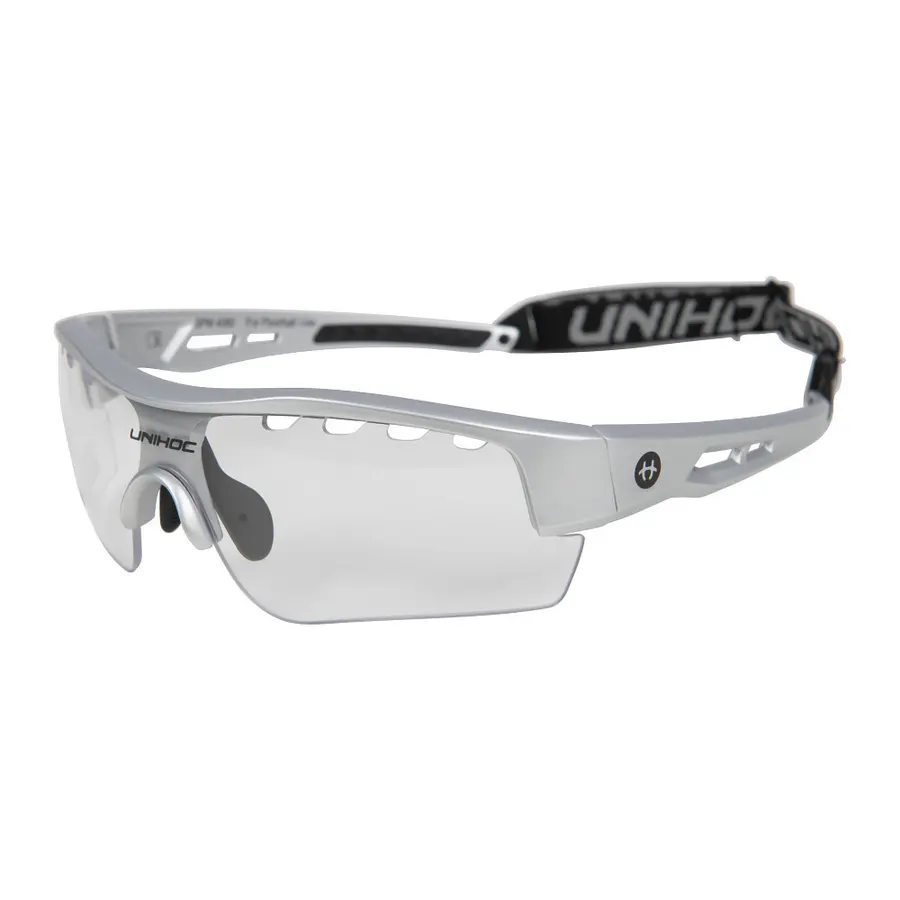 Innebandybriller Unihoc Victory Senior Beskyttelsesbriller | Sølv/ Svart 
