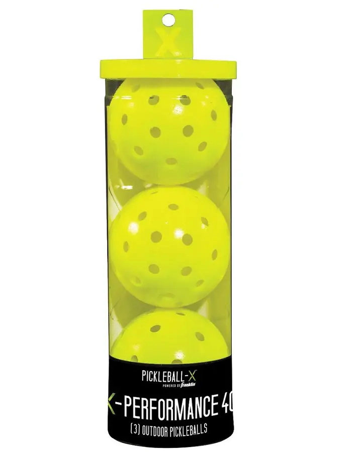 Pickleball X-40 Utendørs ball Optic 3 stk. i rør | Trening og match 