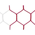 Nett 7'er fotballmål 5x2 m 80/150 | 3,5 mm | rødt sjakkmønster