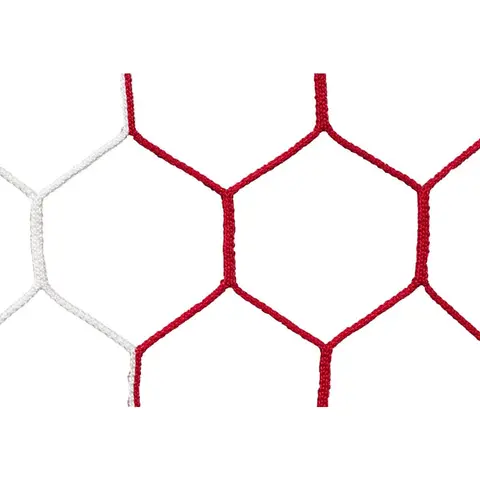 Nett 7'er fotballmål sjakkbrettmønster 1 par | Hvit/Rød | 80/150 | 3,5 mm