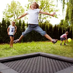 Bakketrampoline Eurotramp Playground XL Til lekeplass | Uten tilsyn