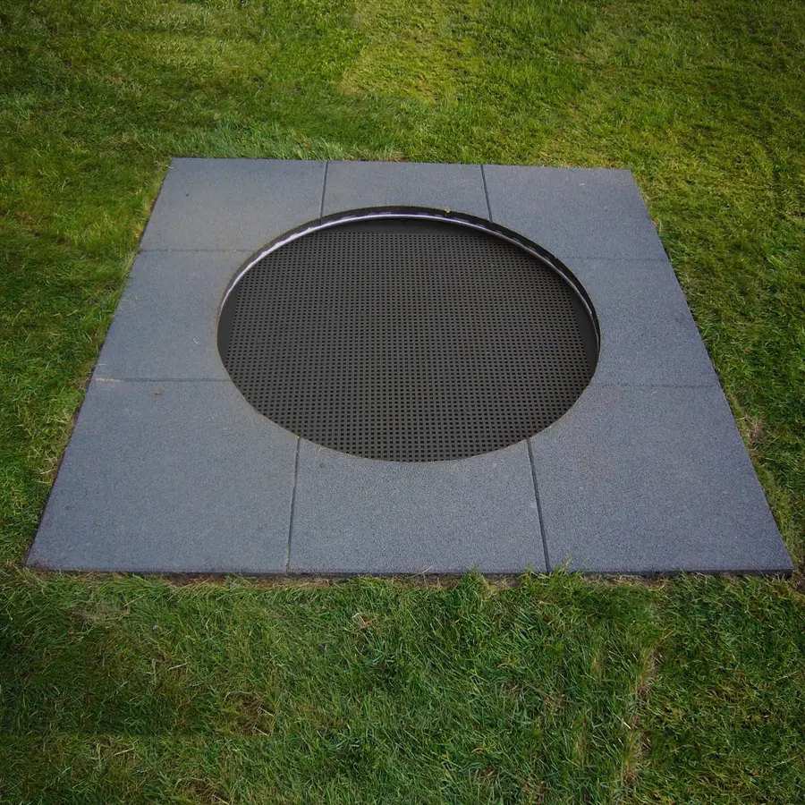 Nedfelt trampoline Playground XL Rund | Til offentlige lekeplasser 