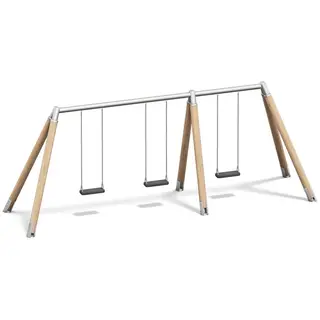 Huskestativ i lerk med ståldrager Med 3 gummiseter