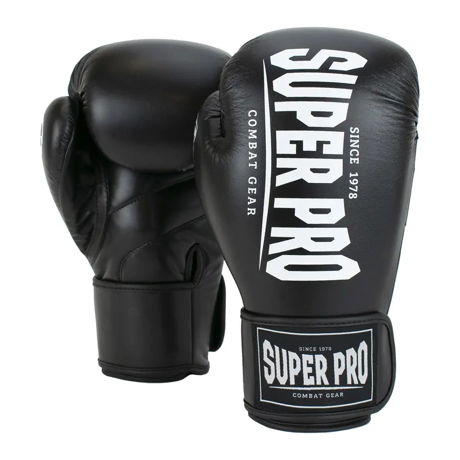 Boksehansker Super Pro Champ 8 oz Svart Treningshansker | Thai-, Kick-, Boksing 