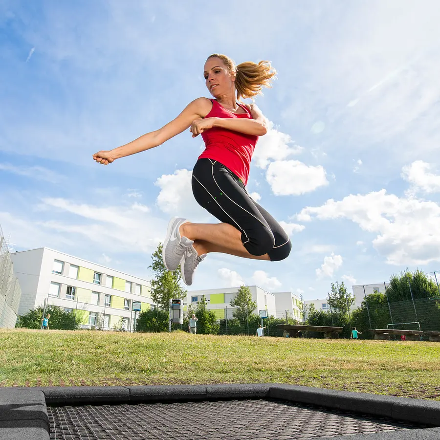 Nedfelt trampoline Playground Fit Til offentlige steder 