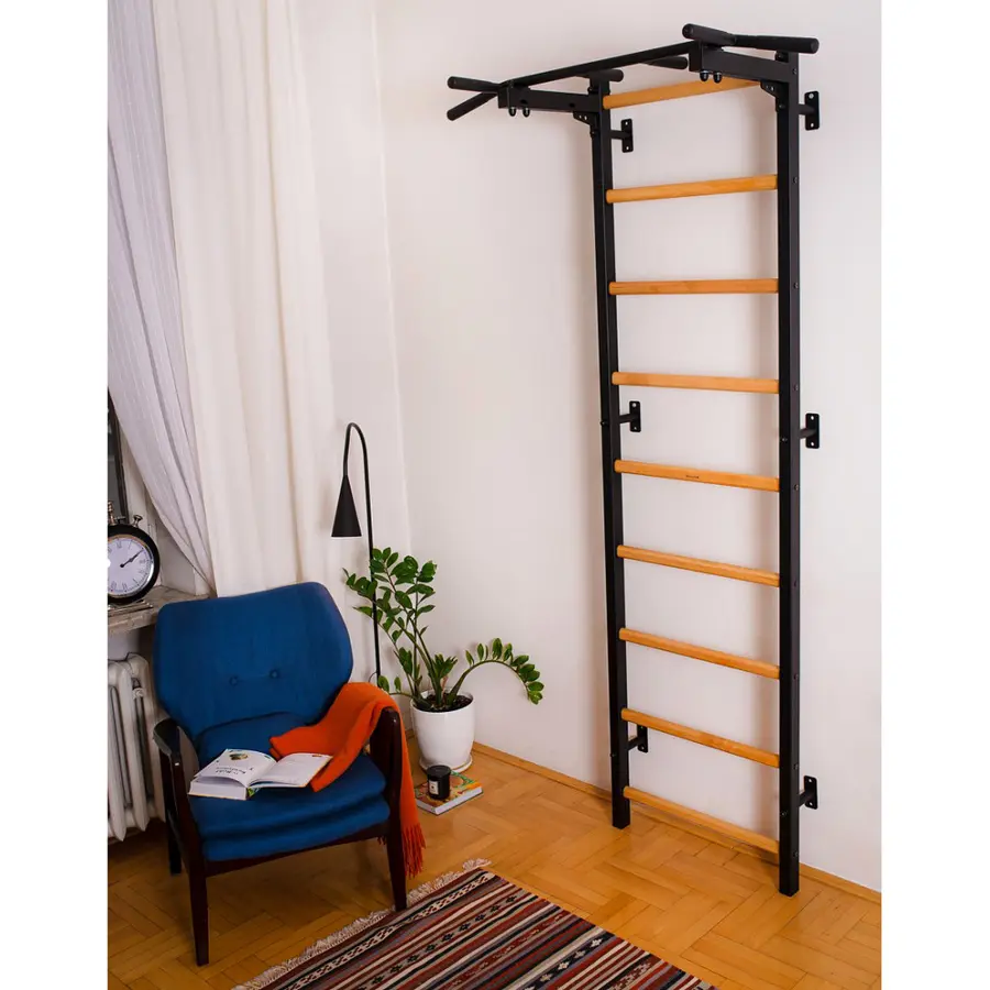 Ribbevegg BenchK 311B Svart Fastmontert pull-up stang 