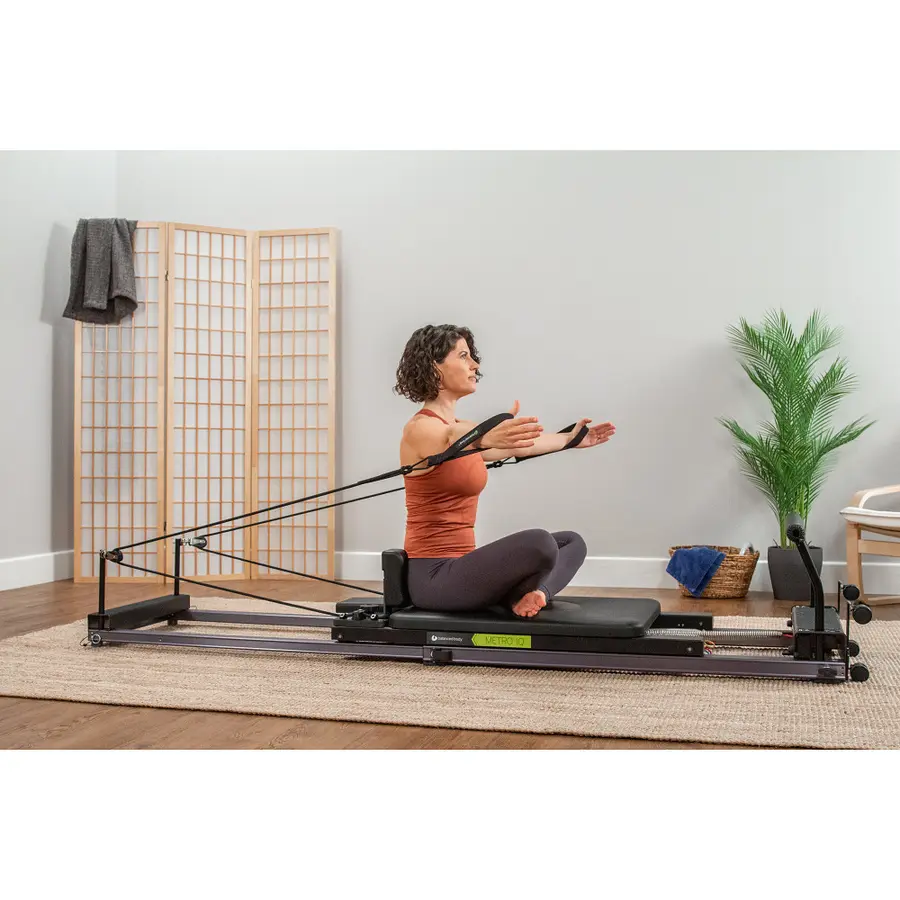 Pilates Reformer Metro IQ Horisontal Pilatesbenk for hjemmetrening 