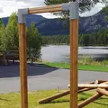 Start og m&#229;l til hinderl&#248;ype Til lekeplass og treningspark