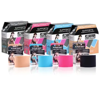 Kinesiotape Kinesio Tex Classic | Svart Lengde 4 m | Bredde 5 cm