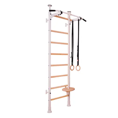 Ribbevegg BenchK 412 Hvit Pull-up | turnringer| husketallerken