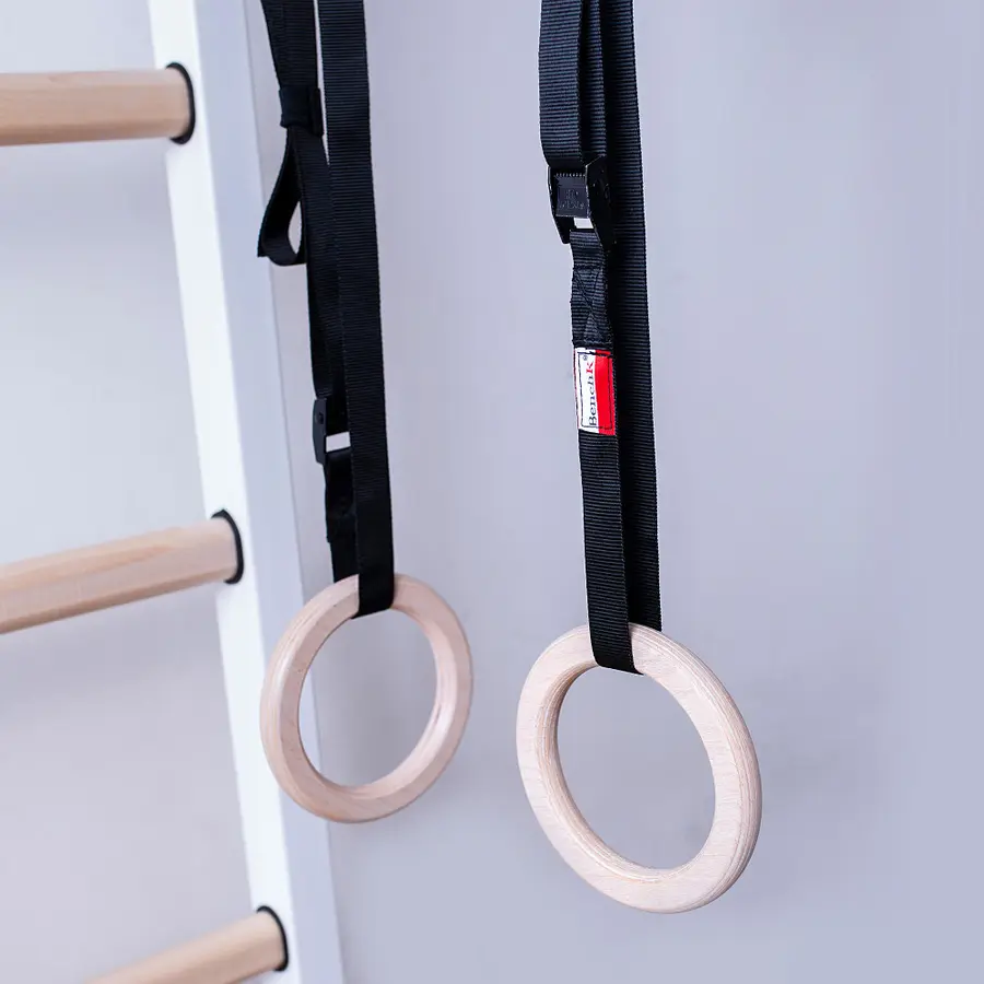 Ribbevegg BenchK 412 Hvit Pull-up | turnringer| husketallerken 