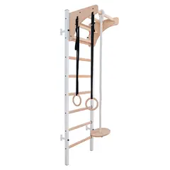 Ribbevegg BenchK 212W Hvit Pull-up | turnringer | husketallerken