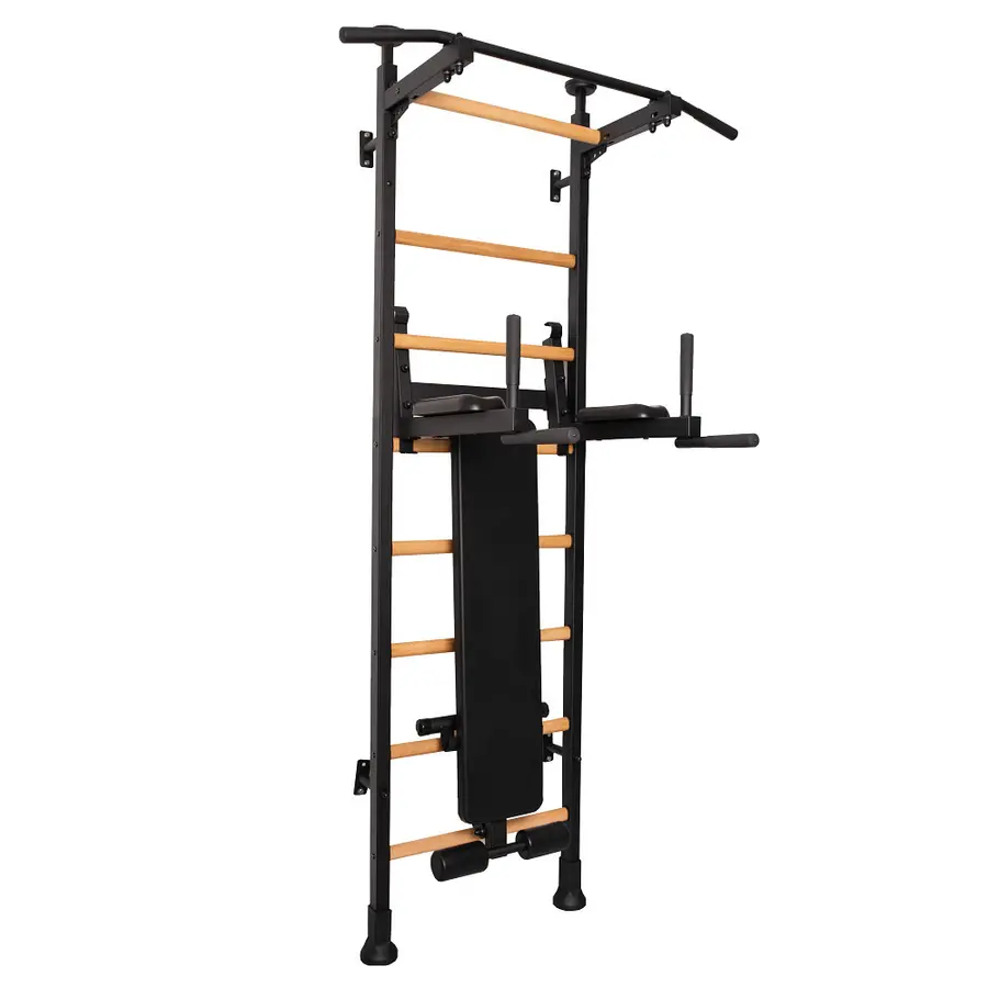 Ribbevegg BenchK 513 Svart Fastmontert pull up | dip bar | benk 