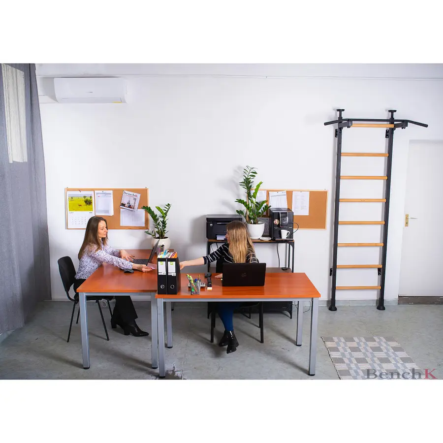 Ribbevegg BenchK 511 Svart Fastmontert pull-up stang 