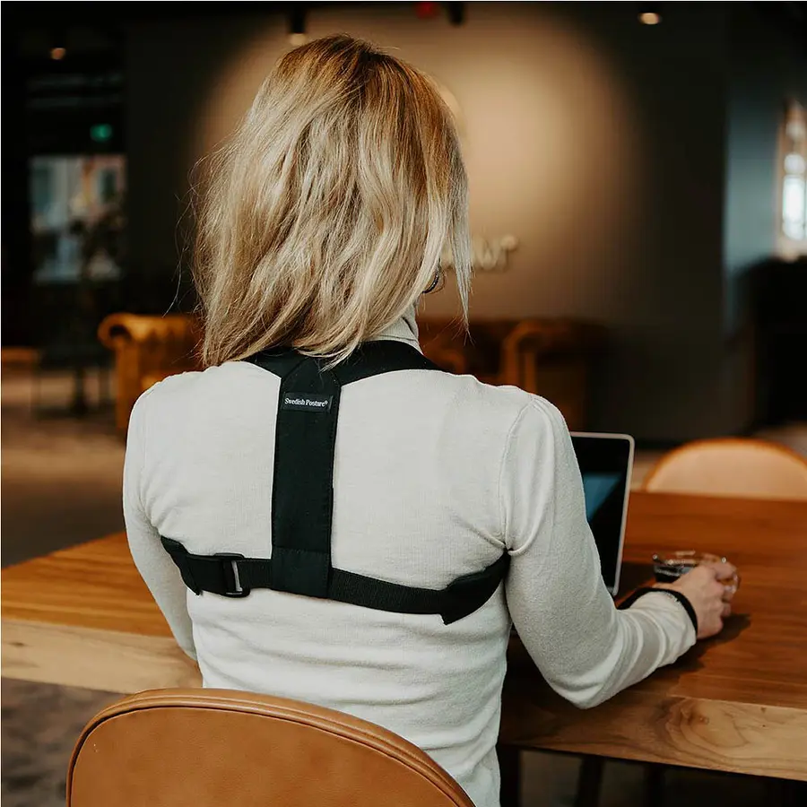 Holdningsvest Posture Flexi S-M Svart holdningsstøtte | Bedre holdning 