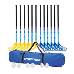 Innebandysett Speed Kids 80cm 12 innebandykøller | 6 baller | 1 bag