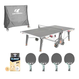 Bordtennispakke ute Cornilleau 600X Bord m/nett | Baller | Racketer | Trekk