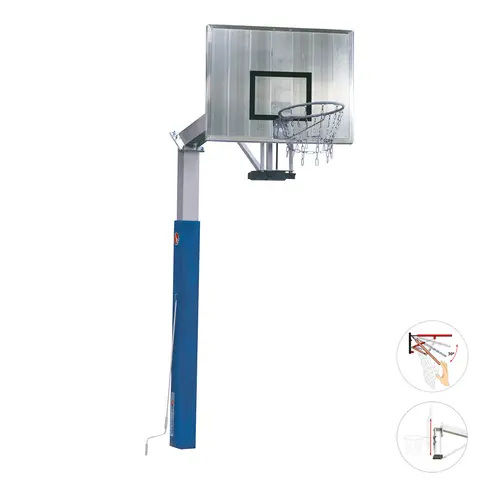 Basketballstativ Fair Play 2.0 120x90 cm | Fastmontert | Justerbar