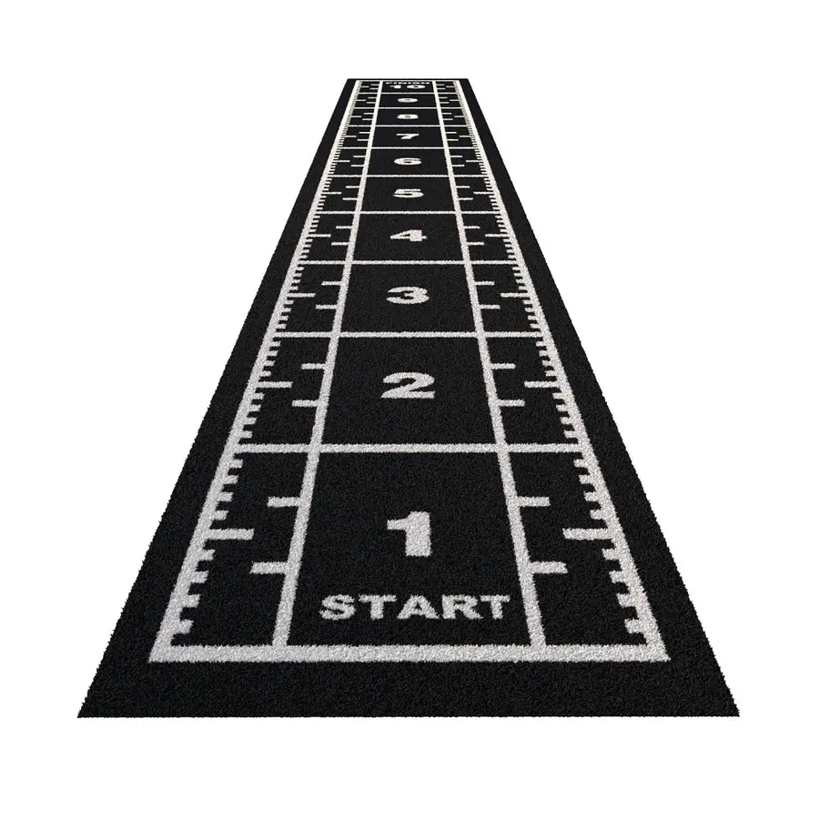 Sprintbane Premium Svart Sprinttrack | 10,4 x 1,33 m 