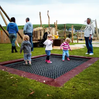 Nedfelt trampoline Hally Gally 2000 Svart hoppeduk