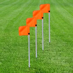 Banemarkering stolper med st&#229;ltupp Sett med 4 stk. Lengde: 1 meter
