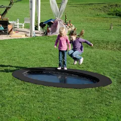 Trampoline Hally Gally Saturnus Svart Svart oval hoppeduk