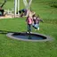 Nedfelt trampoline Hally-Gally Saturnus Oval trampoline til barnehager | grå 