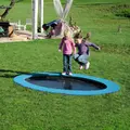 Nedfelt trampoline Hally Gally Saturnus Svart oval hoppeduk