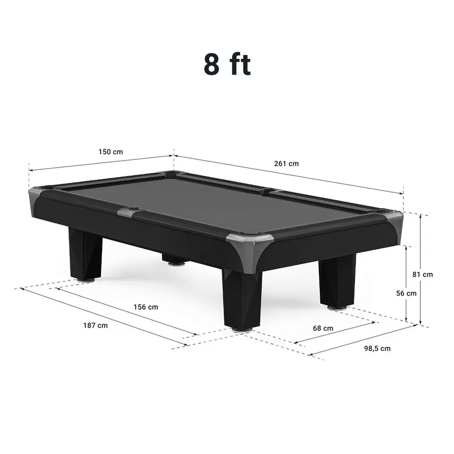 Biljardbord Master Skifer 8 fot Grønn Simonis 860 duk 