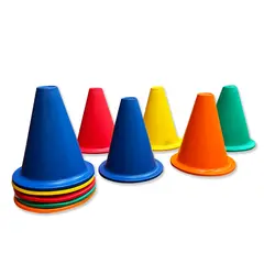Markeringskjegler 10 stk. | 15 cm Myke kjegler | 2 av hver farge