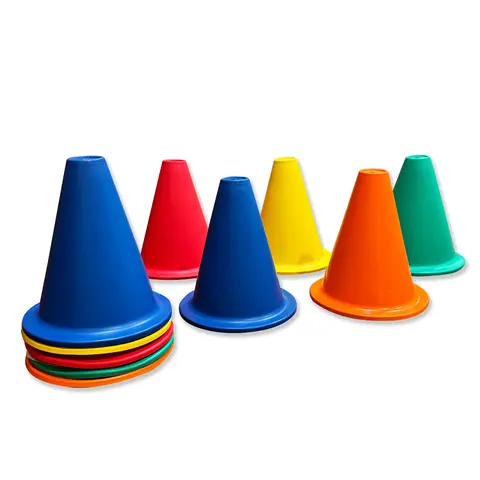 Markeringskjegler 10 stk. | 15 cm Myke kjegler | 2 av hver farge