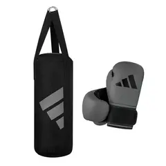 Boksesett Adidas Youth Boxing Kit 8 oz Boksesekk | Boksehansker | Svart/grå