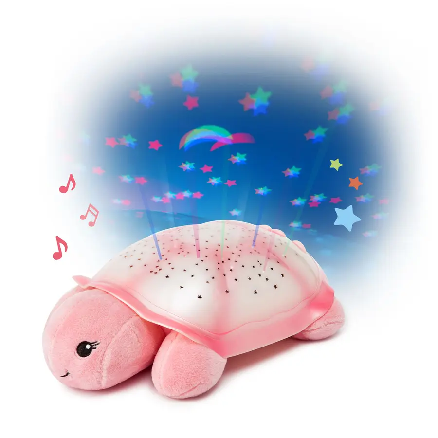 Skilpadde lampe Twilight Rosa Med lys og lyd 