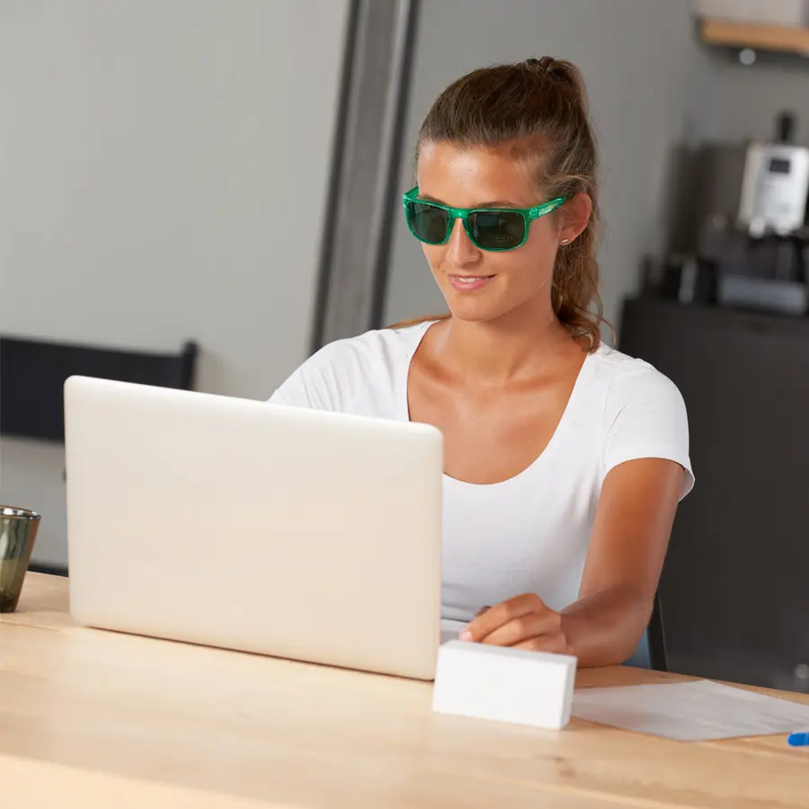 Treningsbriller med farget glass Grønn Nevrobrille 
