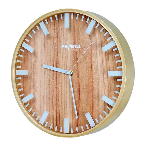 Peweta veggklokke 30 cm Innendørs| Batteridrevet | DIN-markering