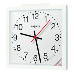 Peweta radiostyrt veggklokke 50x50 Innend&#248;rs | Batteridrift | Arabiske tall