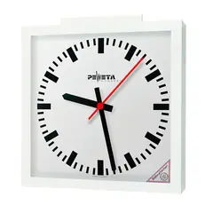 Peweta radiostyrt veggklokke 50x50 Innendørs | Batteridrift | DIN-markering