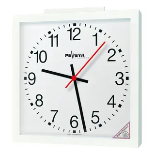 Peweta radiostyrt veggklokke 60x60 Innend&#248;rs | Batteridrift | Arabiske tall