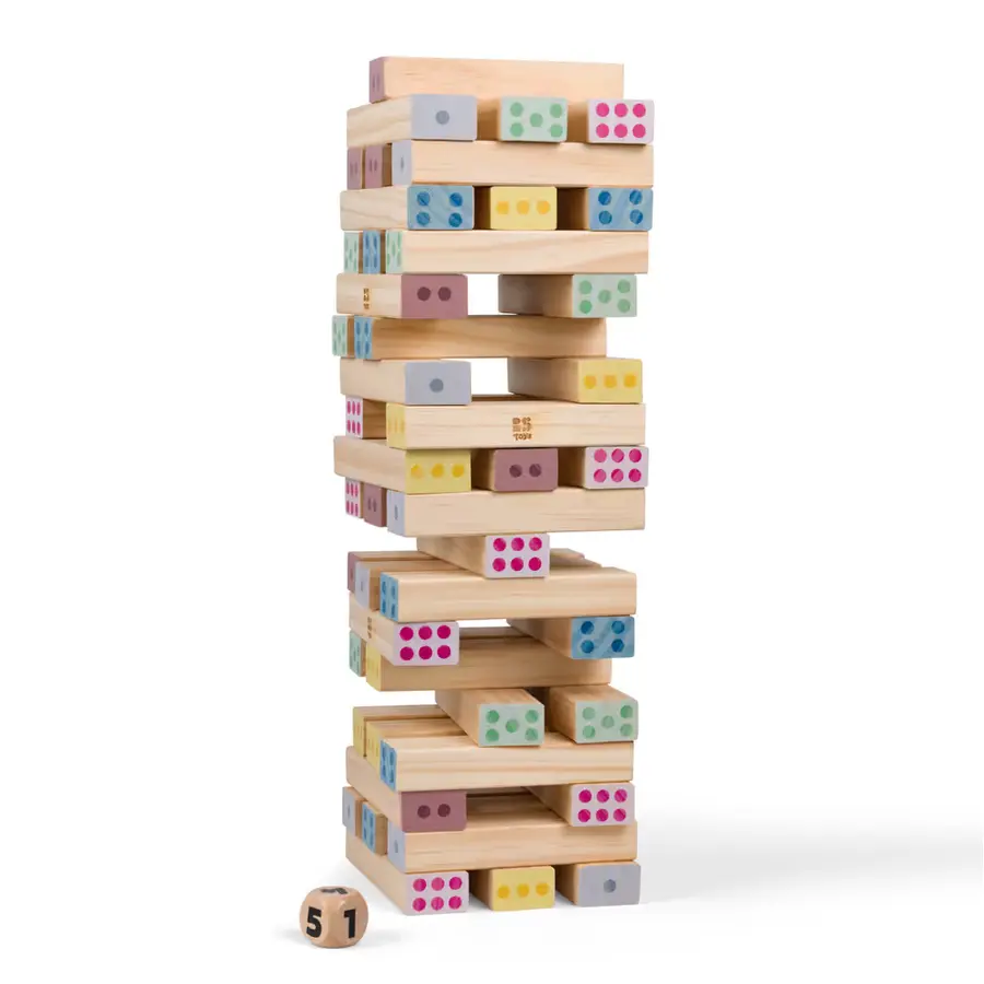 Giant Jenga Nummer Stablespill Samarbeid | Koordinasjon | Konsentrasjon 