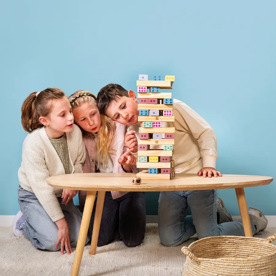 Giant Jenga Nummer Stablespill Samarbeid | Koordinasjon | Konsentrasjon 