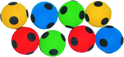 Borrelåsballer | 8 stk. Sett med 8 fargerike små baller