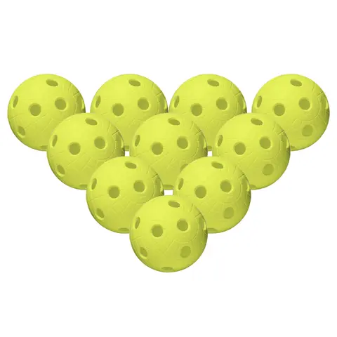 Innebandyballer Crater Unihoc | Gul 10 stk | Matchball | IFF