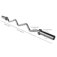 Vektstang Olympisk Z-Stang EZ Curl Bar | 128 cm | 8,5 kg