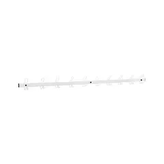 Knaggrekke med 10 kroker Hvit Lengde 150 cm