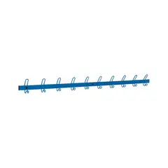 Knaggrekke med 10 kroker Blå Lengde 150 cm