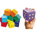 Terninger i skum 12 stk | 5,1 x 5,1 cm